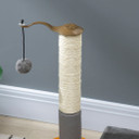 PawHut 56cm Cat Tree for Indoor Cats, Scratching Post w/ Cat Toys - Grey