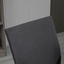 Office Chair Linen Swivel Computer Desk Chair Home Study Task Chair, Dark Grey