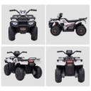 White HOMCOM 12V Electric Quad Bike for Kids with LED Headlights and Music