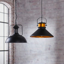 Piastra Suspension Pendant Lamp,  Hanging & Ceiling Light, Black