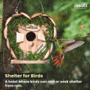 Bird Hotel Natural Wood Garden Bird Nesting Box Lightweight Compact Easy to Hang