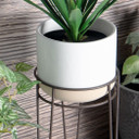 Metal Flower Pot Stand Black | M&W