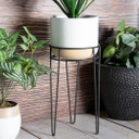 Metal Flower Pot Stand Black | M&W