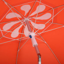 Outsunny 1.96m Arced Beach Umbrella 3-Angle Canopy w/ Aluminium Frame Bag Orange