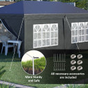 3 x 6m Pop Up Gazebo Height Adjustable Party Tent w/ Storage Bag Black