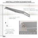 Awning Canopy Garden Outdoor Shelter UV Block Aluminium Crank 3 x 2m