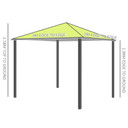 Garden Metal Gazebo Party Tent Canopy Shelter Pavilion Sidewalls-Lemon Green 