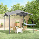 3x3(m) Outdoor Patio Gazebo Pavilion Canopy Tent Steel Frame Grey Outsunny