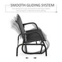 3-Seat Glider Rocking Chair for 3 People Bench Patio Furniture Metal Frame