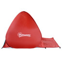 Beach Tent Instant Camping Pop up Tent Sun Shade Shelter, Red Outsunny