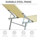 Camping Cot Picnic Sun Lounger Portable Folding Chaise Chair Patio Outsunny