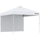 3x3(M) Pop Up Gazebo Canopy Tent w/ 1 Sidewall Carrying Bag White Outsunny