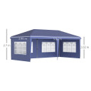 Outsunny 3 x 6m Heavy Duty Gazebo Marquee Party Tent in Blue - Spacious and Versatile Outdoor Shelter