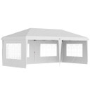 Outsunny 3 x 6m Heavy Duty Gazebo Marquee Party Tent in Classic White with Removable Walls and Steel Frame