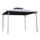 3x3(m) Outdoor Patio Gazebo Steel Canopy Tent Pavilion 2-Tier Roof Top