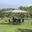 3x3(m) Outdoor Patio Gazebo Steel Canopy Tent Pavilion 2-Tier Roof Top