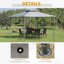 3x3(m) Outdoor Patio Gazebo Steel Canopy Tent Pavilion 2-Tier Roof Top