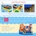 Outsunny 5-in-1 Kids Bouncy Castle with Water Slide and Trampoline