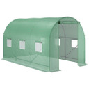 3.5 x 3 x 2 m Polytunnel Greenhouse Polytunnel Tent w/ PE Cover Green