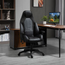 High Back Executive Office Chair Gaming Recliner w/ Footrest, Black