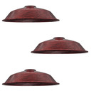 3 Pack Rustic Red Retro Vintage Lampshade Easy Fit E27/B22 Base