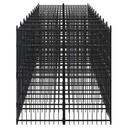 VidaXL Outdoor Dog Kennel Steel - Black, Spacious 18.43m², Powder-Coated Steel, Lockable Door