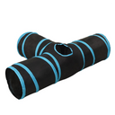 Cat Tunnel 3-way Black and Blue 90 cm Polyester