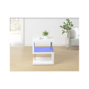 3 Layer WHITE Coffee Table with BLUE LED Light - EFFULGENCE