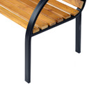  Garden Bench, 122Lx60Wx80H cm-Steel/Wood