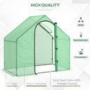 Outsunny Walk-In Portable Greenhouse Mini Grown House Steel Frame Window Green