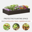 Raised Garden Bed for Veggies Flowers, 6 Panels Outdoor Planter Box