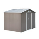  9 x 6FT Foundation Ventilation Steel Outdoor Garden Shed Grey