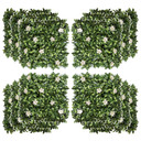 12PCS Artificial Boxwood Panel  Faux Rhododendron Greenery Backdrop Outsunny