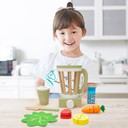 Wooden Blender Toy Play Kitchen Accessories 13 Pc Green
