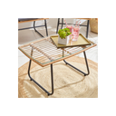 Neo Grey Bamboo Style Garden Sofa, Table & Chairs 4 Piece Set