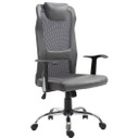 High Back Mesh Office Chair Swivel Chair w/ Headrest Armrests Grey