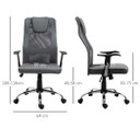 High Back Mesh Office Chair Swivel Chair w/ Headrest Armrests Grey