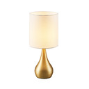 Sarah Metal Table Lamp with Touch Light, Cream Fabric Shade