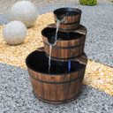 Wooden Water Pump Fountain 3 Tier Cascading Feature Garden Deck