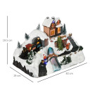 Musical Christmas Village Scene w/ LED Battery-Operated Festival Decoration
