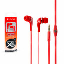 Sounds XS20 Music on the Move Earbuds with Slim Microphone with Mic, Red