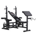 Multi-Exercise Full-Body Weight Bench with Bench Press & Leg Extension HOMCOM