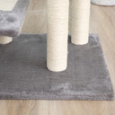 Cat Tree Activity Center Kitten Climbing Tower Scratching Post Plush Pawhut