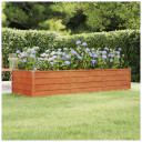 Garden Planter Grey 240x80x45 cm Weathering Steel