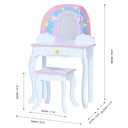 Fantasy Fields Vanity Set Dressing Table with Mirror Storage & Stool for Kids