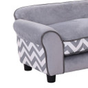 Dog Sofa Cat Couch Bed for XS Dogs w/ Removable Sponge Cushion - Grey