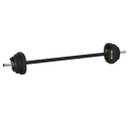 Adjustable 20kg Barbell Set Fitness Exercise for Indoor Home Gym Black