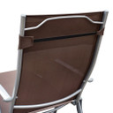 Outsunny Sun Lounger Recliner w/ Pillow Foldable 7 Levels Texteline Brown