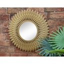 Large Gold Feather Design Mirror