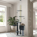 5-Tier Grey Sisal Multi-Level Cat Tree Tower with Scratching Posts Pawhut